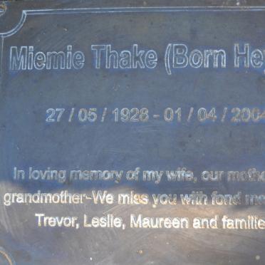 THAKE Miemie nee HEYNS 1928-2004