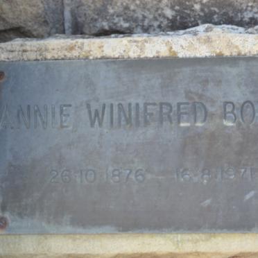 BOWIE Annie Winifred 1876-1971