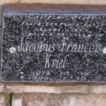 KRIEL Jacobus Francois 1913-1999