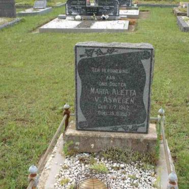 ASWEGEN Marie Aletta, v. 1942-1957