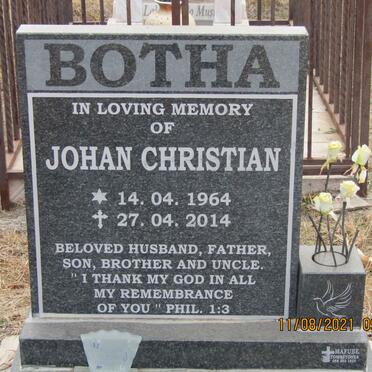 BOTHA Johan Christian 1964-2014