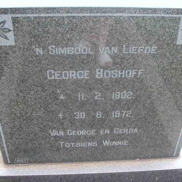 BOSHOFF George 1902-1972