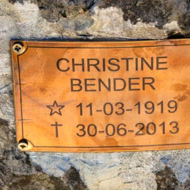 BENDER Christine 1919-2013