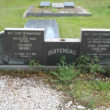 BUITENDAG Jacobus Michiel 1909-1981 &amp; Anna Susanna Christina STEYN 1905-1972