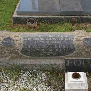 FOURIE Johannes Gerhardus 1911-1957