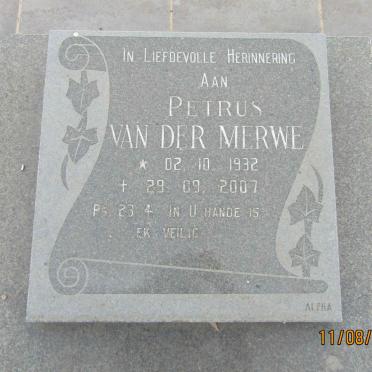 MERWE Petrus, van der 1932-2007