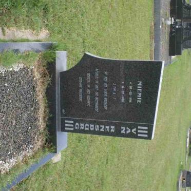 RENSBURG Miemie, van 1916-1998