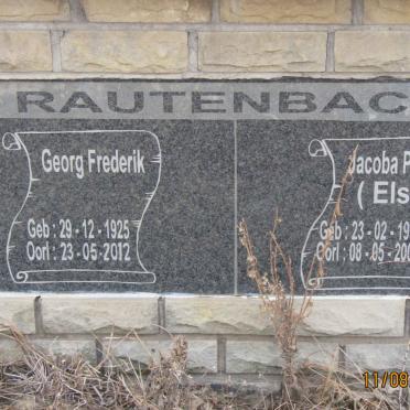 RAUTENBACH Georg Frederik 1925-2012 &amp; Jacoba Paulina ELS 1932-2005