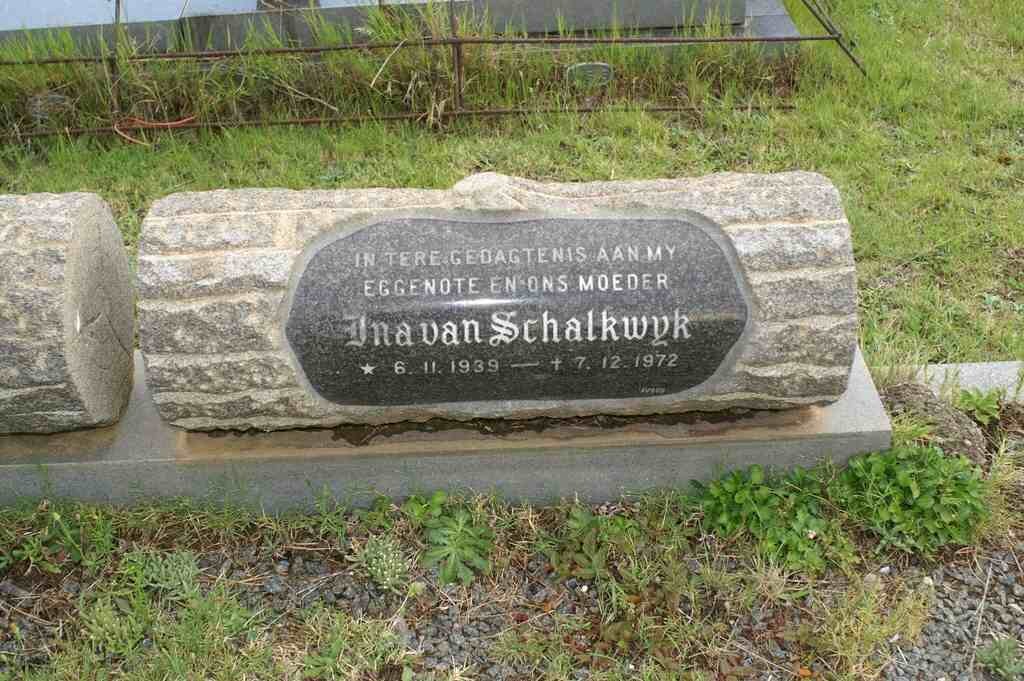 SCHALKWYK Ina, van 1939-1972