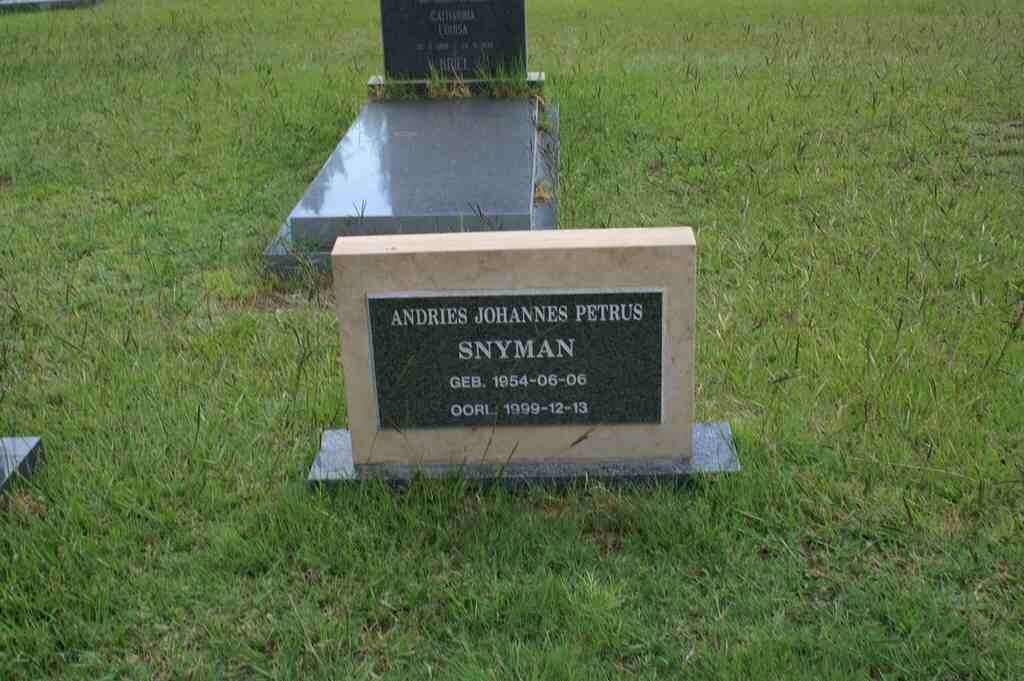 SNYMAN Andries Johannes Petrus 1954-1999