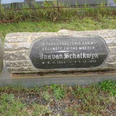 SCHALKWYK Ina, van 1939-1972