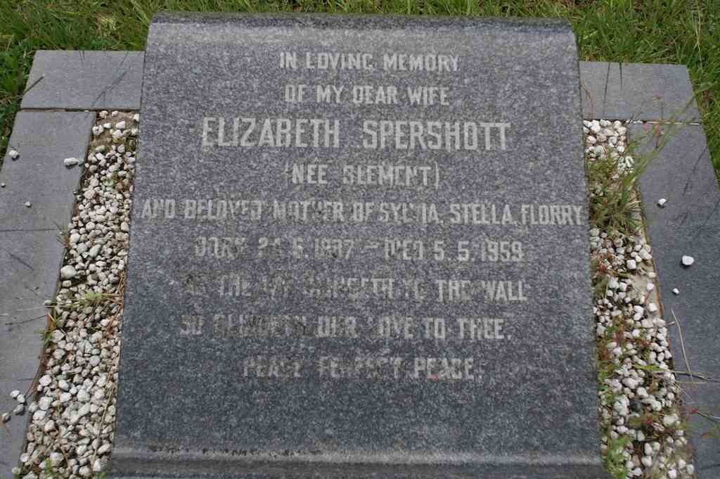 SPERSHOTT Elizabeth nee SLEMENT 1887-1959