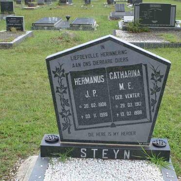 STEYN Hermanus J.P. 1908-1999 &amp; Catharine M.E. VENTER 1912-1998