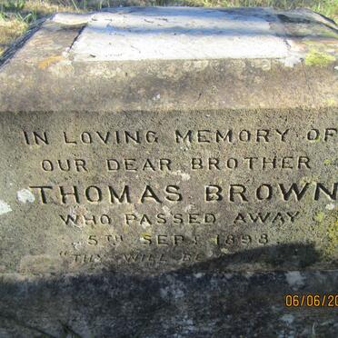 BROWN Thomas -1898