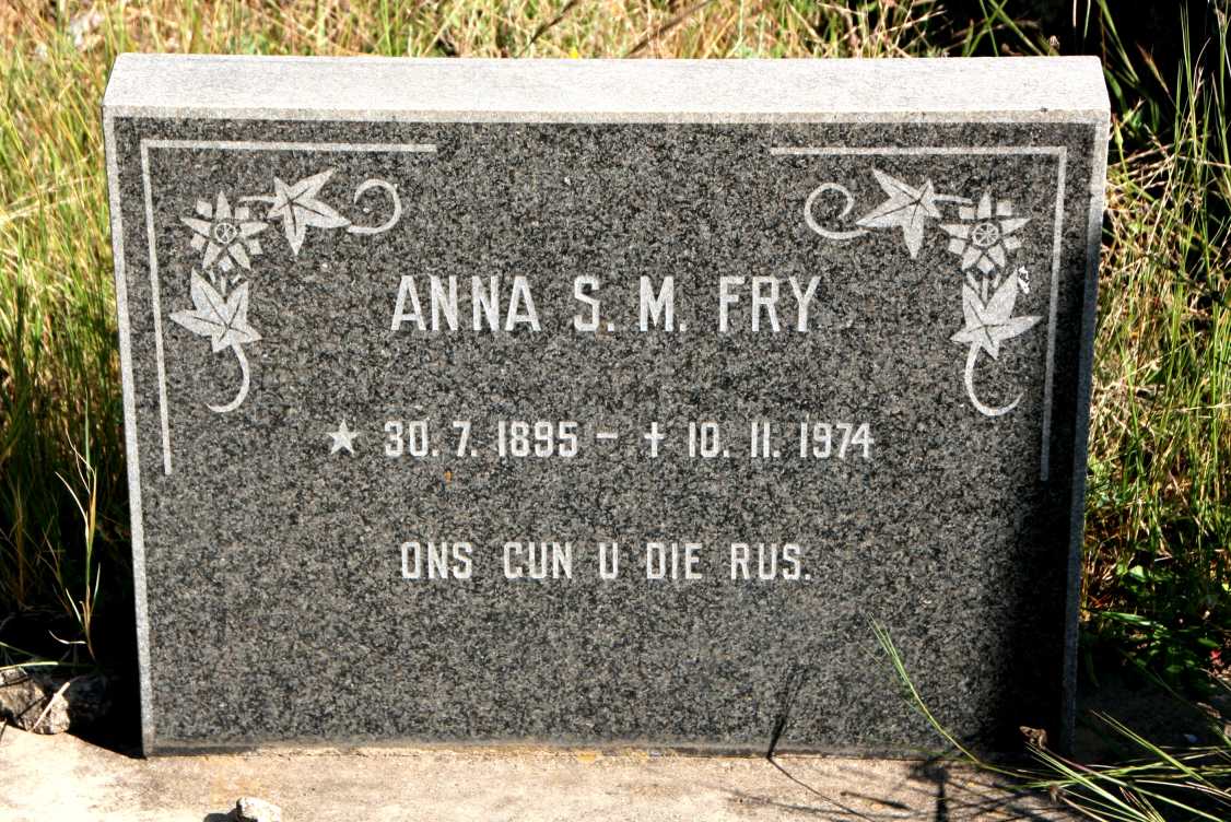FRY Anna S.M. 1895-1974