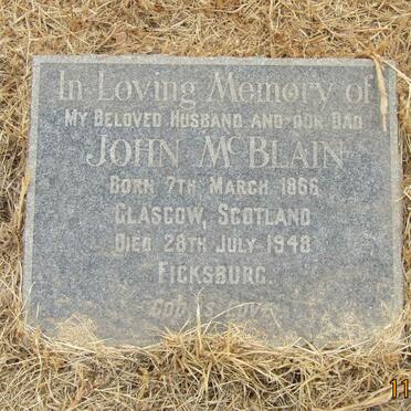 MCBLAIN John 1866-1948