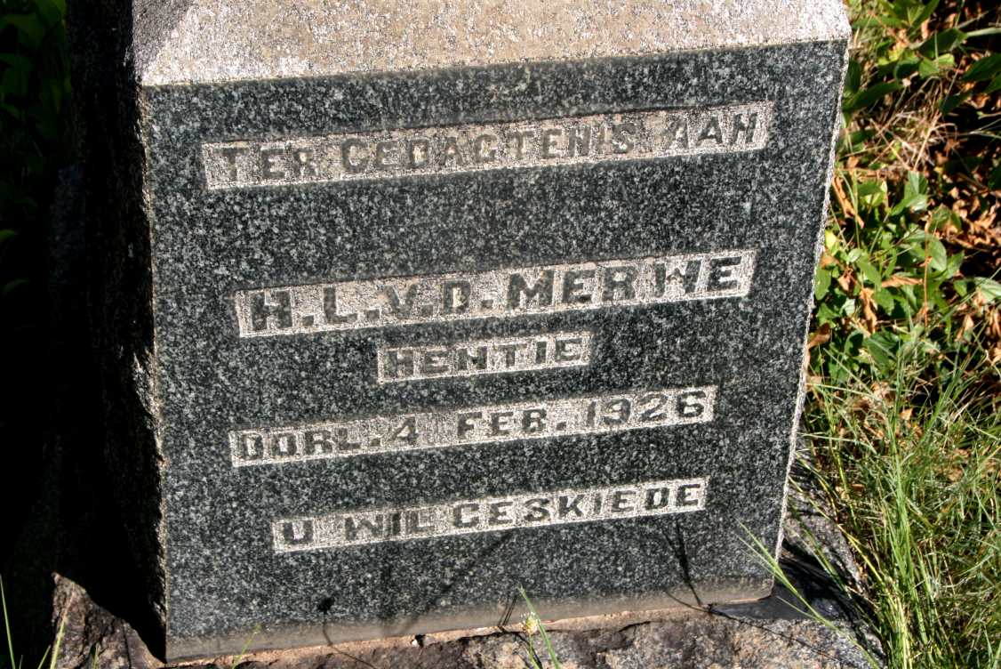MERWE H.L., v.d. -1926