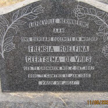 VRIES Frensia Roelfina Geertsema, de 1887-1950