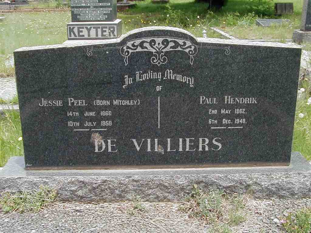 VILLIERS Paul Hendrik, de 1862-1948 &amp; Jessie Peel MITCHLEY 1868-1958