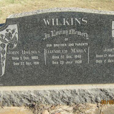 WILKINS John 1858-1920 &amp; Elizabeth Maria 1848-1938 :: WILKINS John Holmes 1880-1918