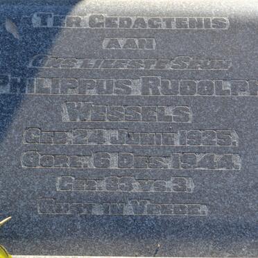WESSELS Philippus Rudolph 1925-1944
