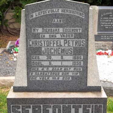 SERFONTEIN Christoffel Petrus Jochemus 1889-1959