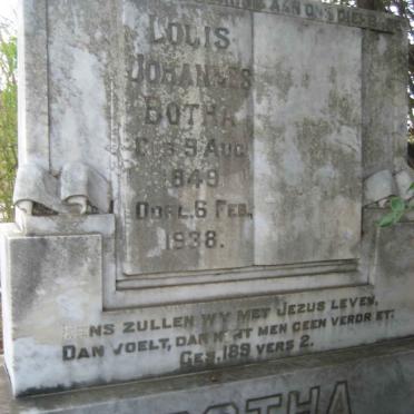 BOTHA Louis Johannes 1849-1938