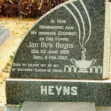 HEYNS Jan Dirk 1899-1952