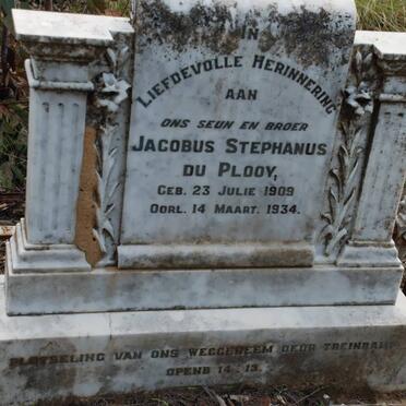 PLOOY Jacobus Stephanus, du 1909-1934