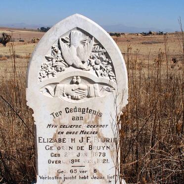 FOURIE Elizabeth J. F. nee DE BRUYN 1873-1921