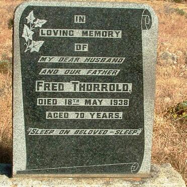THORROLD Fred -1938
