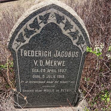 MERWE Frederich Jacobus, v.d. 1857-1919