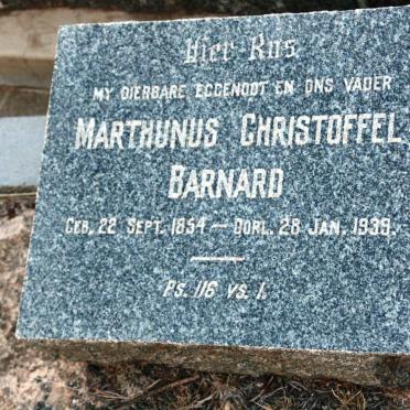 BARNARD Marthunus Christoffel 1854-1939