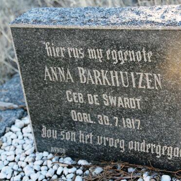 BARKHUIZEN Anna nee DE SWARDT -1917