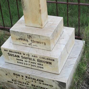 BROWN Susan Sophia 1882-1909 :: BROWN Doris Kathleen -19?? :: BROWN Kathleen Beatrice -1909