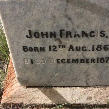 BELL John Francis 1865-1870 :: BELL Mary Ann 1870-1870 :: BELL John Benjamin 1880-1905