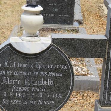 COERTZEN Maria Elizabeth nee VOIGT 1952-1982