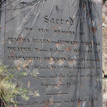 DRAPER Jemima Ellen -1859 :: DRAPER Edward Thomas -1859