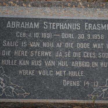 ERASMUS Abraham Stephanus 1891-1958
