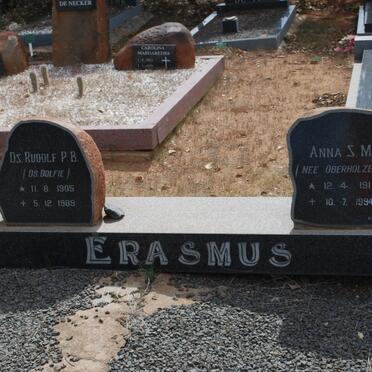 ERASMUS Rudolf P.B. 1905-1989 &amp; Anna S.M. OBERHOLZER 1911-1994