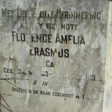ERASMUS Florence Amelia nee CAMM 1893-1938