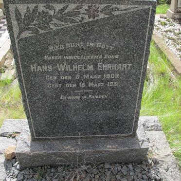 EHRHART Hans-Wilhelm 1908-1931