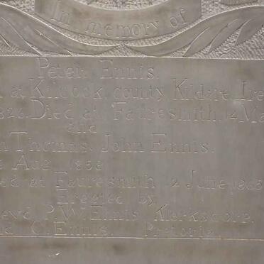 ENNIS Peter 1826-1865 :: ENNIS Thomas John 1858-1865