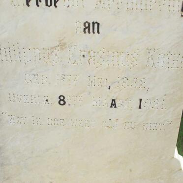 KOTZE Philippus Erasmus 1882-1921