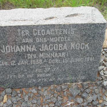 KOCK Johanna Jacoba nee MINNAAR 1858-1941
