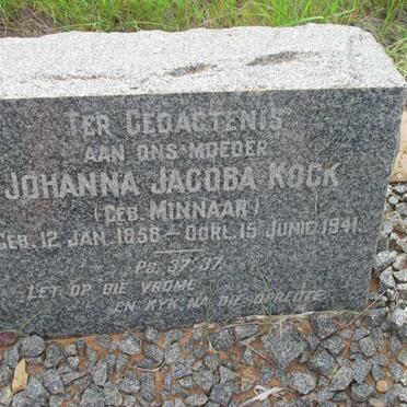 KOCK Johanna Jacoba nee MINNAAR 1858-1941