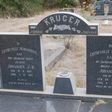 KRUGER Johannes J.B. 1897-1985 &amp; Johanna S. DU TOIT 1892-1970