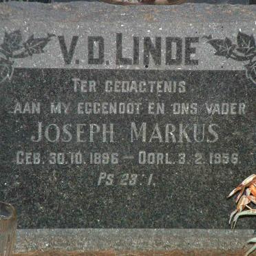 LINDE Joseph Markus, v.d. 1896-1956