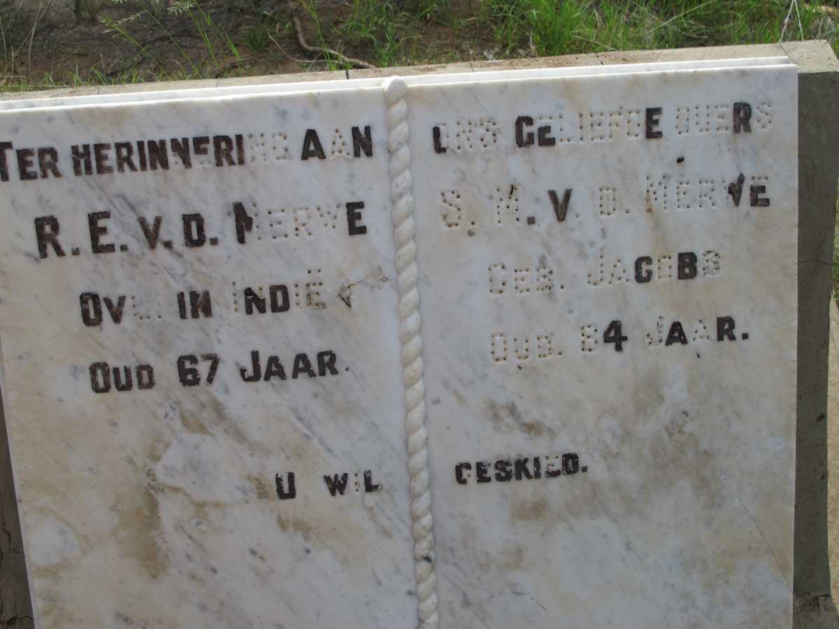 MERWE R.E., v.d. &amp; S.M. JACOBS