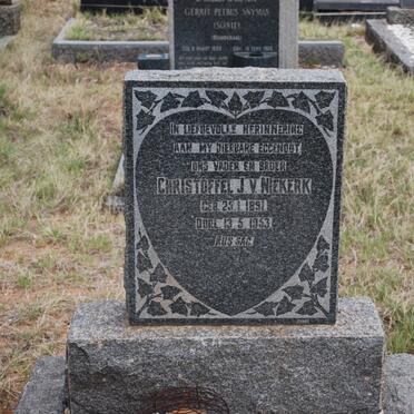 NIEKERK Christoffel J., van 1891-1953